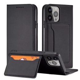 Étui pour cartes magnétiques pour iPhone 13 Pro Max pochette porte-cartes porte-cartes noir