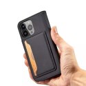 Étui pour cartes magnétiques pour iPhone 13 Pro Max pochette porte-cartes porte-cartes noir