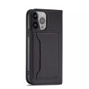 Étui pour cartes magnétiques pour iPhone 13 Pro Max pochette porte-cartes porte-cartes noir