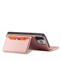 Étui pour cartes magnétiques pour iPhone 13 Pro Max pochette porte-cartes porte-cartes rose