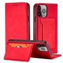 Étui pour cartes magnétiques pour iPhone 13 Pro Max pochette porte-cartes porte-cartes rouge