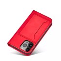 Étui pour cartes magnétiques pour iPhone 13 Pro Max pochette porte-cartes porte-cartes rouge