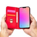 Étui pour cartes magnétiques pour iPhone 13 Pro Max pochette porte-cartes porte-cartes rouge