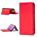 Étui pour cartes magnétiques pour iPhone 13 Pro Max pochette porte-cartes porte-cartes rouge