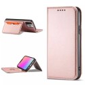 Étui pour cartes magnétiques pour iPhone 13 Pro Pouch Card Wallet Card Stand Rose