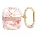 Guess GUA2HCHMAP Housse AirPods rose / rose Marble Strap Collection