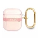 Guess GUA2HHTSP Housse AirPods rose / rose Strap Collection