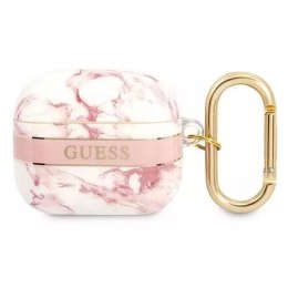 Guess GUA3HCHMAP Housse AirPods 3 rose / rose Marble Strap Collection
