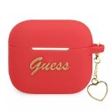 Guess GUA3LSCHSR Housse AirPods 3 rouge / rouge Silicone Charm Heart Collection