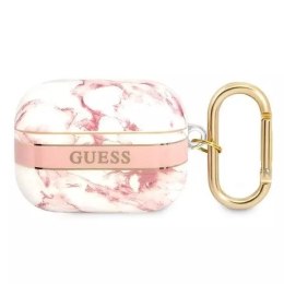 Guess GUAPHCHMAP AirPods Pro housse rose / rose Marble Strap Collection