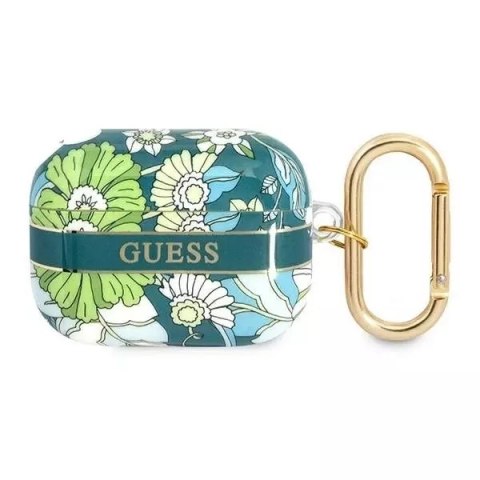 Guess GUAPHHFLN Housse AirPods Pro vert / vert Flower Strap Collection