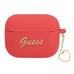 Guess GUAPLSCHSR AirPods Pro cover rouge / rouge Silicone Charm Heart Collection