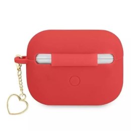 Guess GUAPLSCHSR AirPods Pro cover rouge / rouge Silicone Charm Heart Collection