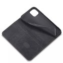 Magnet Fancy Case Case pour iPhone 12 Pouch Card Wallet Card Stand Noir