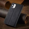 Magnet Fancy Case Case pour iPhone 12 Pouch Card Wallet Card Stand Noir