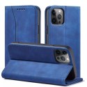 Magnet Fancy Case Case pour iPhone 12 Pro Max Pouch Card Wallet Card Holder Bleu