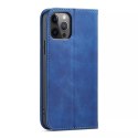 Magnet Fancy Case Case pour iPhone 12 Pro Max Pouch Card Wallet Card Holder Bleu