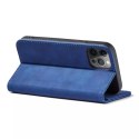 Magnet Fancy Case Case pour iPhone 12 Pro Max Pouch Card Wallet Card Holder Bleu