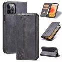 Magnet Fancy Case Case pour iPhone 12 Pro Max Pouch Wallet Card Holder Noir