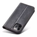 Magnet Fancy Case Case pour iPhone 12 Pro Max Pouch Wallet Card Holder Noir