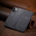 Magnet Fancy Case Case pour iPhone 12 Pro Max Pouch Wallet Card Holder Noir