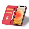 Magnet Fancy Case Case pour iPhone 12 Pro Pouch Card Wallet Card Stand Rouge