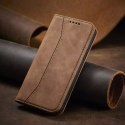 Magnet Fancy Case Case pour iPhone 13 Pro Cover Card Wallet Card Stand Marron