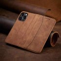 Magnet Fancy Case Case pour iPhone 13 Pro Cover Card Wallet Card Stand Marron