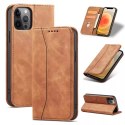 Magnet Fancy Case pour iPhone 12 Pro Max Pouch Wallet Card Holder Marron