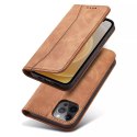 Magnet Fancy Case pour iPhone 12 Pro Max Pouch Wallet Card Holder Marron