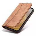 Magnet Fancy Case pour iPhone 12 Pro Max Pouch Wallet Card Holder Marron