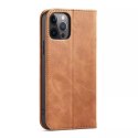 Magnet Fancy Case pour iPhone 12 Pro Max Pouch Wallet Card Holder Marron