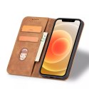 Magnet Fancy Case pour iPhone 12 Pro Max Pouch Wallet Card Holder Marron