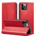 Magnet Fancy Case pour iPhone 12 Pro Max Pouch Wallet Card Holder Rouge