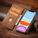 Magnet Fancy Case pour iPhone 12 couverture porte-cartes porte-cartes marron