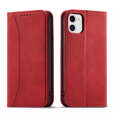 Magnet Fancy Case pour iPhone 12 couverture porte-cartes porte-cartes rouge