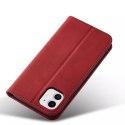 Magnet Fancy Case pour iPhone 12 couverture porte-cartes porte-cartes rouge