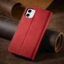 Magnet Fancy Case pour iPhone 12 couverture porte-cartes porte-cartes rouge