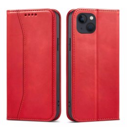 Magnet Fancy Case pour iPhone 13 couverture porte-cartes porte-cartes rouge