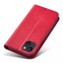 Magnet Fancy Case pour iPhone 13 couverture porte-cartes porte-cartes rouge