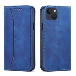 Magnet Fancy Case pour iPhone 13 mini couverture porte-cartes porte-cartes bleu