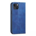 Magnet Fancy Case pour iPhone 13 mini couverture porte-cartes porte-cartes bleu