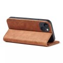 Magnet Fancy Case pour iPhone 13 mini couverture porte-cartes porte-cartes marron