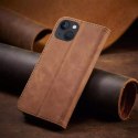 Magnet Fancy Case pour iPhone 13 mini couverture porte-cartes porte-cartes marron