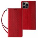 Magnet Strap Case Case pour iPhone 12 Pro Max Pouch Wallet + Mini Lanyard Pendentif Rouge