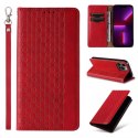 Magnet Strap Case Case pour iPhone 12 Pro Max Pouch Wallet + Mini Lanyard Pendentif Rouge