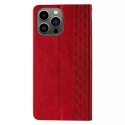 Magnet Strap Case Case pour iPhone 12 Pro Max Pouch Wallet + Mini Lanyard Pendentif Rouge