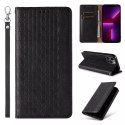 Magnet Strap Case Case pour iPhone 13 Pro Max Pouch Wallet + Mini Longe Pendentif Noir