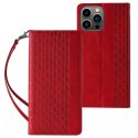 Magnet Strap Case pour iPhone 12 Pro Pouch Wallet + Mini Lanyard Pendentif Rouge