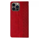 Magnet Strap Case pour iPhone 12 Pro Pouch Wallet + Mini Lanyard Pendentif Rouge